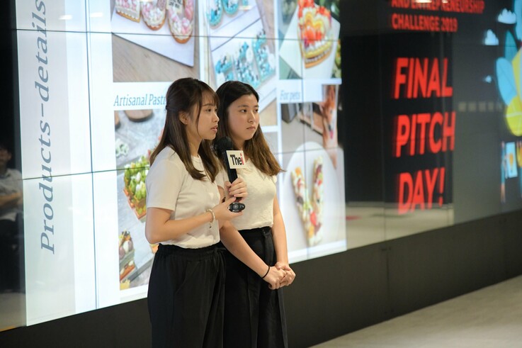 (left) Jan Yu - graduate of CAM programme, (right) Angel Fung - final year student of CAM programme